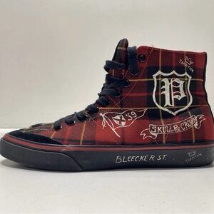 Polo Ralph Lauren Men's Solomon Red Plaid Shoes Size 9.5